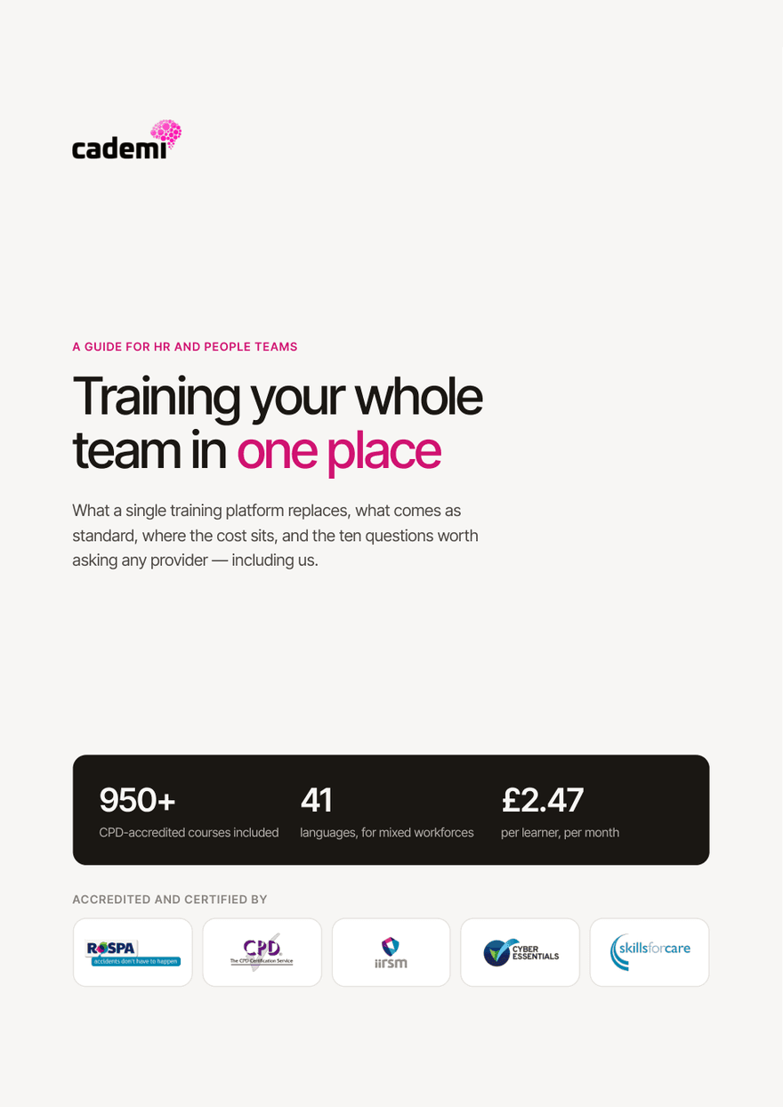 Cover of The HR Guide to Training in One Place